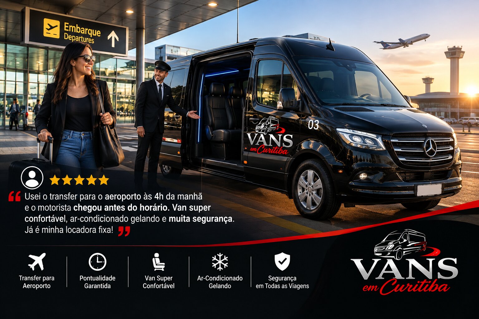 Transfer Aeroporto - Locadora de Vans em Curitiba