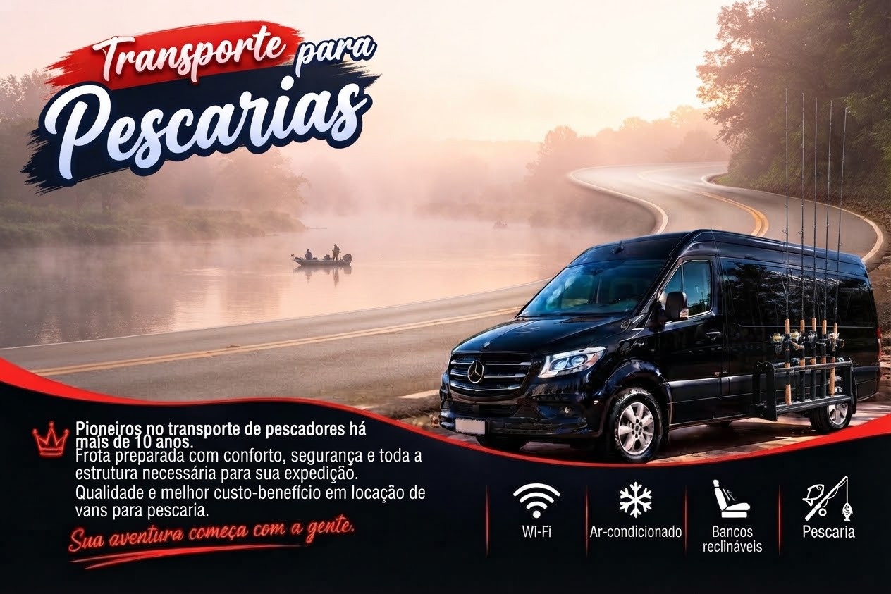 Transporte de Vans para Pescaria em Curitiba