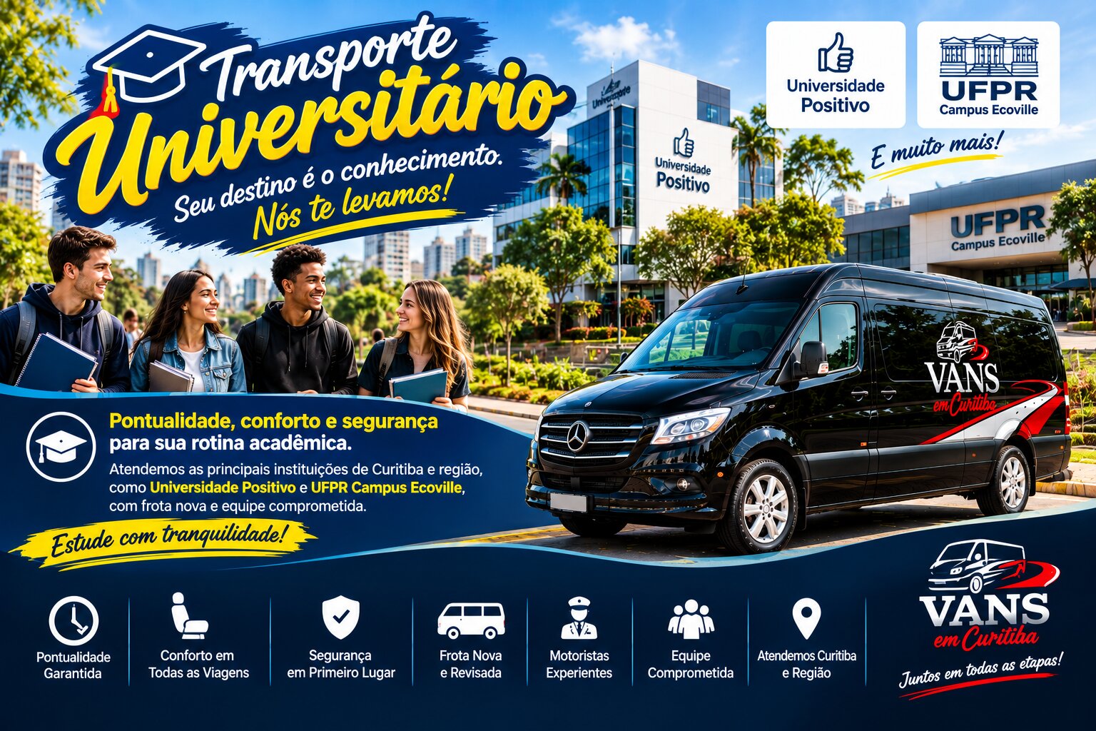 Transporte Universitário - Locadora de Vans em Curitiba