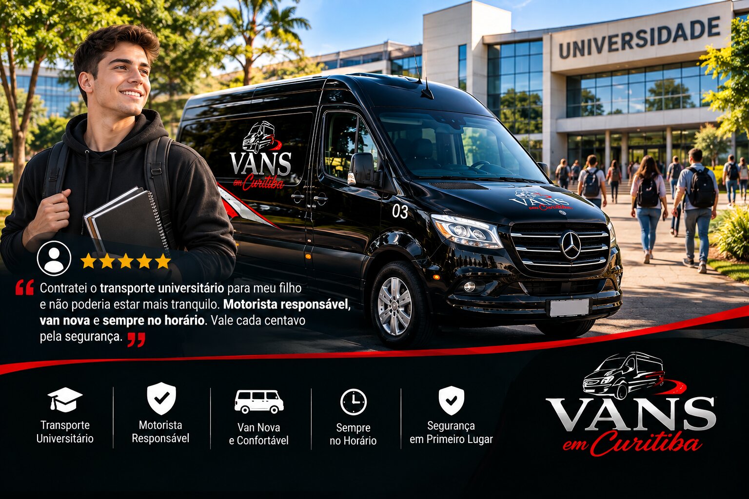 Transporte Universitário - Locadora de Vans em Curitiba