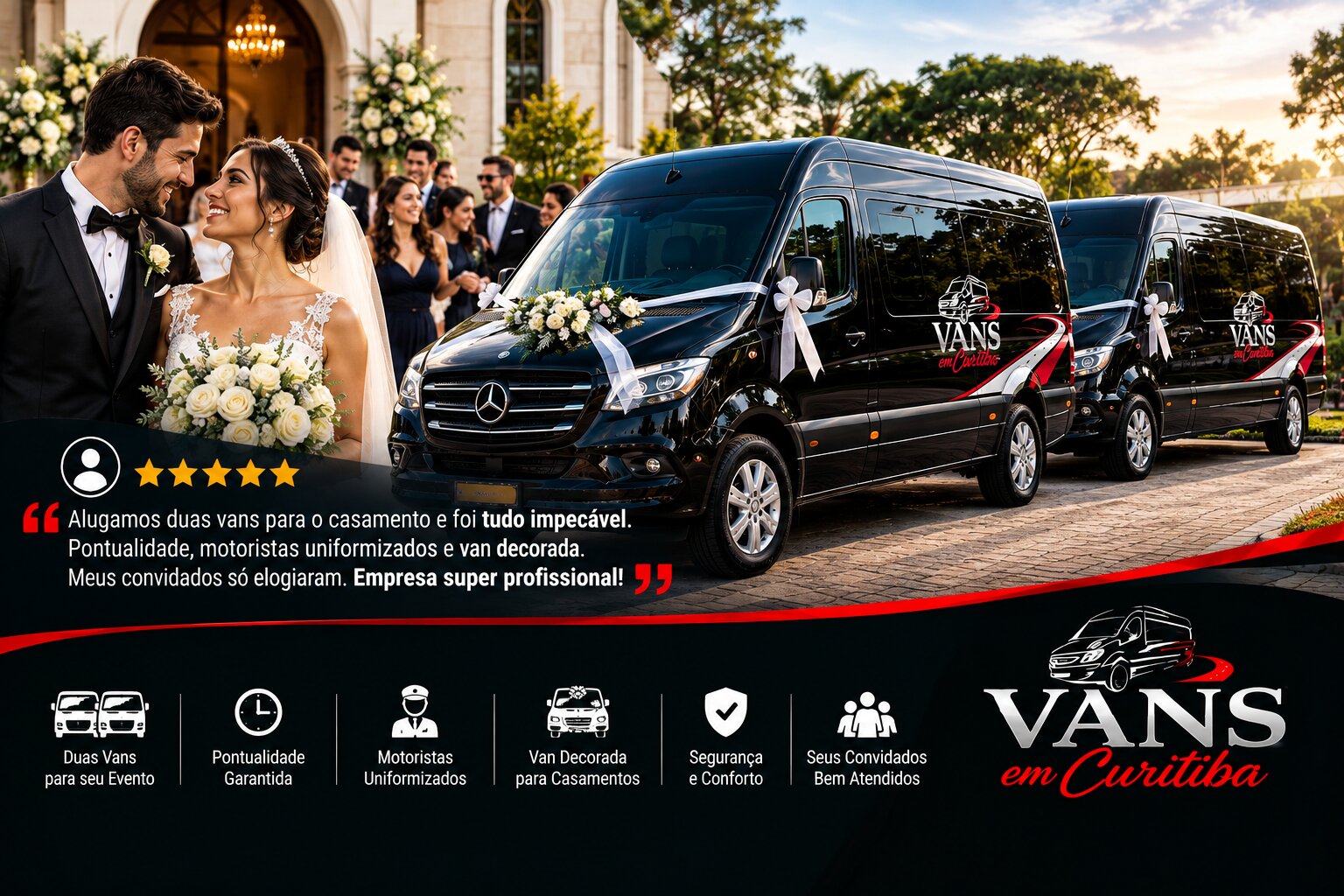 Van para Casamento - Locadora de Vans em Curitiba